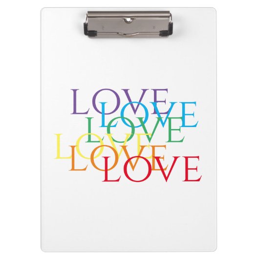 RAINBOW-LIEBE KLEMMBRETT (Vorderseite)