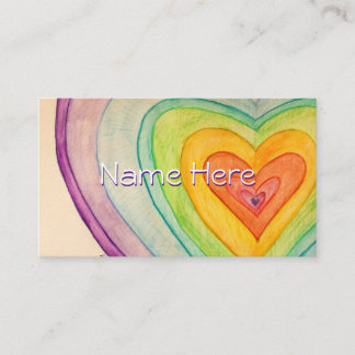 Rainbow Liebe Kunst-Business-Karte Visitenkarte