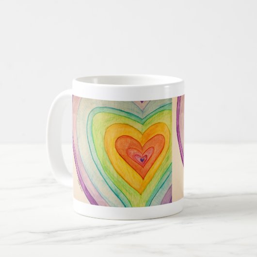 Rainbow Liebe Kunst Tasse Cup (Vorderseite Links)