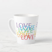 RAINBOW LIEBE Latte Tasse (Linke Ecke)