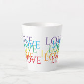 RAINBOW LIEBE Latte Tasse (Vorderseite)