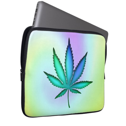 Rainbow Liebe Leaf Laptopschutzhülle (Vorne Rechts)