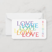 RAINBOW-LIEBE-Lesezeichen - 3,5 x 2 Karte (Vorderseite)