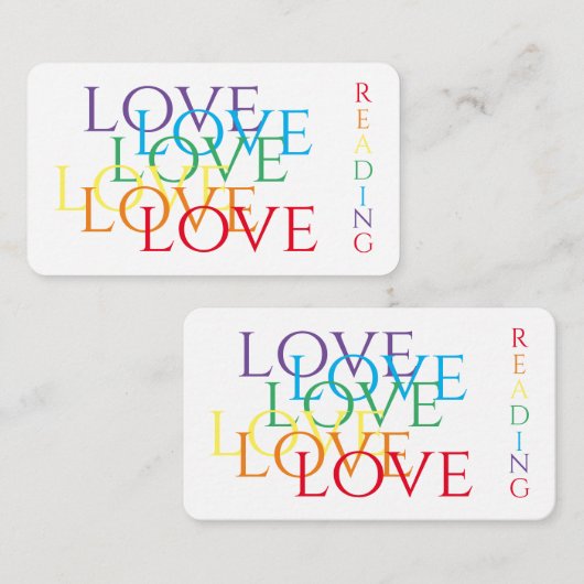 RAINBOW-LIEBE-Lesezeichen - 3,5 x 2 Karte (Vorne/Hinten)