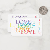 RAINBOW-LIEBE-Lesezeichen - 3,5 x 2 Karte (Vorderseite/Rückseite Beispiel)