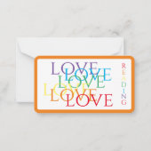 RAINBOW LIEBE Lesezeichen - 3.5x2 Karte / Orange (Vorderseite)
