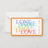 RAINBOW LIEBE Lesezeichen - 3.5x2 Karte / Orange (Rückseite)