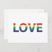 Rainbow Liebe Letters Postkarte (Vorne/Hinten)