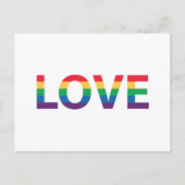 Rainbow Liebe Letters Postkarte (Vorderseite)