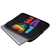 Rainbow-Liebe LGBTQ-Unterstützung für Herz Laptopschutzhülle (Vorne Knopf)