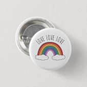 Rainbow Liebe Liebe Liebe Button (Vorne & Hinten)