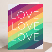 Rainbow | Liebe Liebe Liebe Moderne, stilvolle LGB Karte