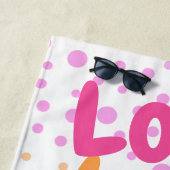 Rainbow-Liebe, Liebe und Punkte Strandtuch (Beispiel)