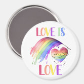 Rainbow Liebe Magnet (Vorderseite/Rückseite)