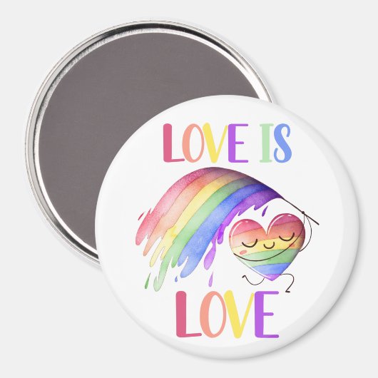 Rainbow Liebe Magnet (Vorderseite/Rückseite)
