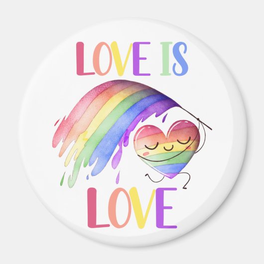 Rainbow Liebe Magnet (Vorne)