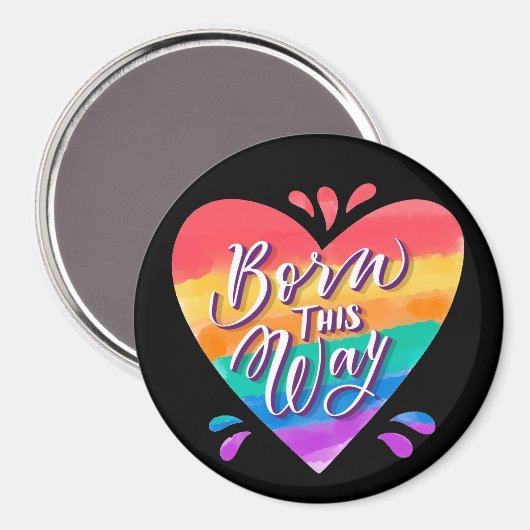 Rainbow Liebe Magnet (Vorderseite/Rückseite)