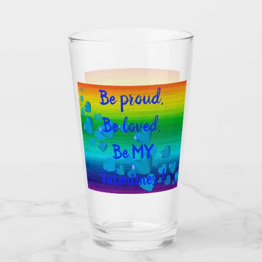 Rainbow Liebe Man Glas (Vorderseite)