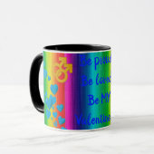 Rainbow Liebe Man Tasse (Vorderseite Links)