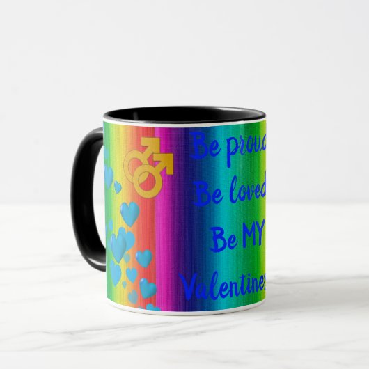 Rainbow Liebe Man Tasse (Vorderseite Links)