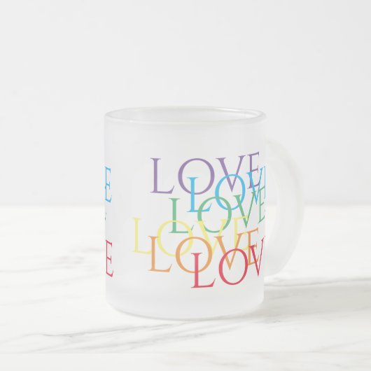 RAINBOW LIEBE MATTIERTE TASSE (VorderseiteRechts)