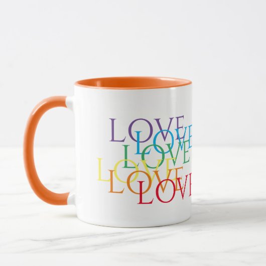 RAINBOW LIEBE Orange Combo Tasse (Links)