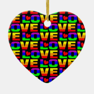 Rainbow-Liebe-Ornament, anpassen Keramikornament