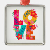 Rainbow-Liebe Ornament Aus Metall (Vorne)