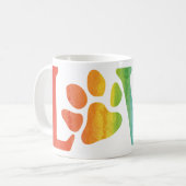 Rainbow Liebe Paw Kaffeetasse (Vorderseite Links)