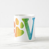 Rainbow Liebe Paw Kaffeetasse (Mittel)