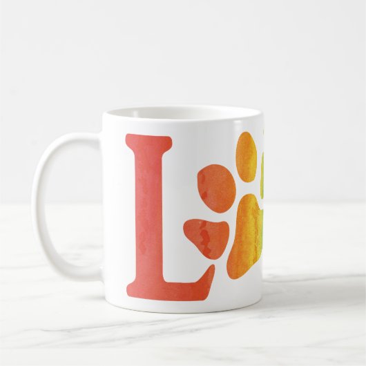Rainbow Liebe Paw Kaffeetasse (Links)