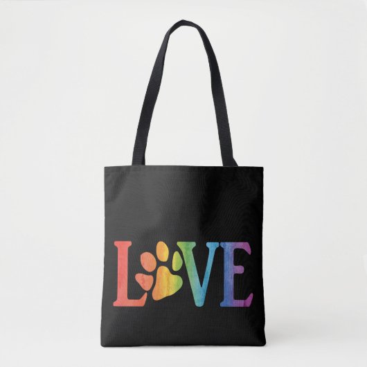 Rainbow Liebe Paw Tasche (Vorderseite)