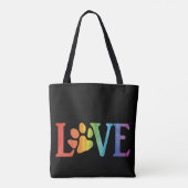 Rainbow Liebe Paw Tasche (Rückseite)
