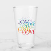 RAINBOW LIEBE Pint Trinkglas Glas (Rückseite)