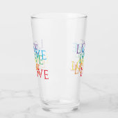 RAINBOW LIEBE Pint Trinkglas Glas (Links)