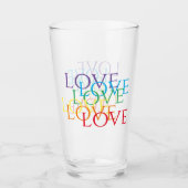 RAINBOW LIEBE Pint Trinkglas Glas (Vorderseite)