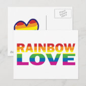 RAINBOW-LIEBE POSTKARTE (Vorne/Hinten)