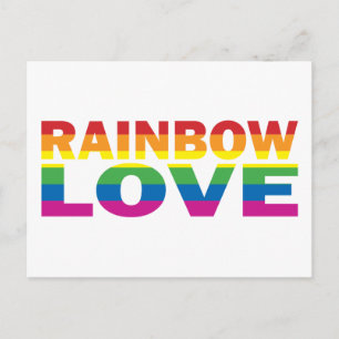 RAINBOW-LIEBE POSTKARTE