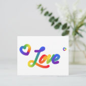 Rainbow-Liebe Postkarte (Stehend Vorderseite)