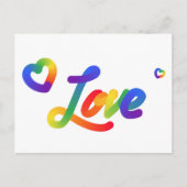 Rainbow-Liebe Postkarte (Vorderseite)