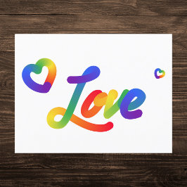 Rainbow-Liebe Postkarte