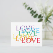 RAINBOW-LIEBE Postkarte (Stehend Vorderseite)