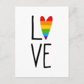 Rainbow-Liebe Postkarte (Vorderseite)