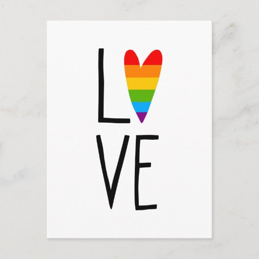 Rainbow-Liebe Postkarte (Vorderseite)