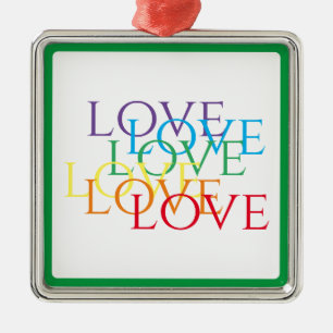 RAINBOW LIEBE Premium Platz - Grün Ornament Aus Metall