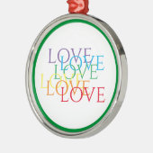 RAINBOW LIEBE Premium Runde Ornamente - Grün (Links)