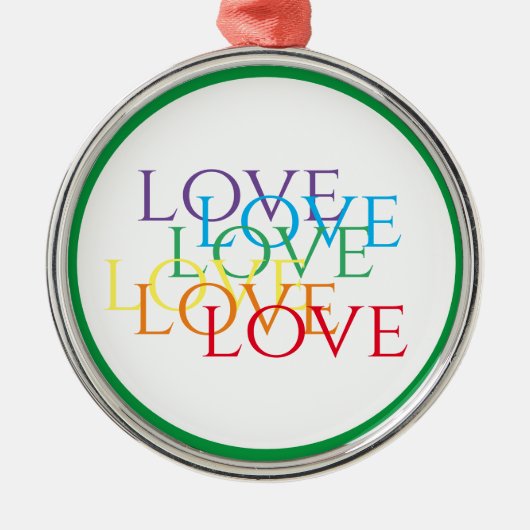 RAINBOW LIEBE Premium Runde Ornamente - Grün (Vorne)
