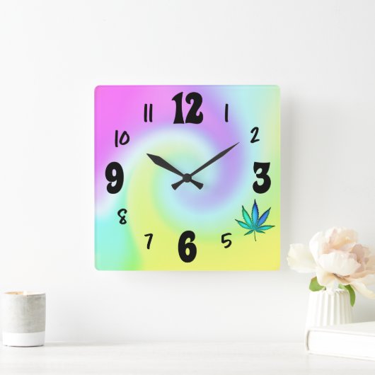 Rainbow-Liebe Quadratische Wanduhr (Zuhause)