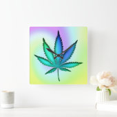 Rainbow-Liebe Quadratische Wanduhr (Zuhause)