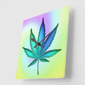 Rainbow-Liebe Quadratische Wanduhr (Winkel)